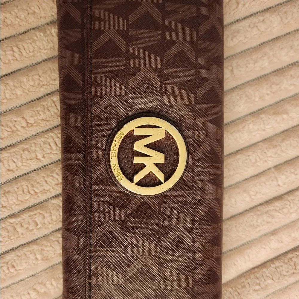 Michael Kors Brown Logo Continental Wallet